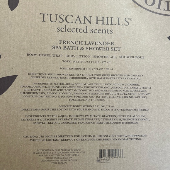 Tuscan Hills Selected Scents French Lavender Spa Bath & Shower Set - Picture 8 of 10
